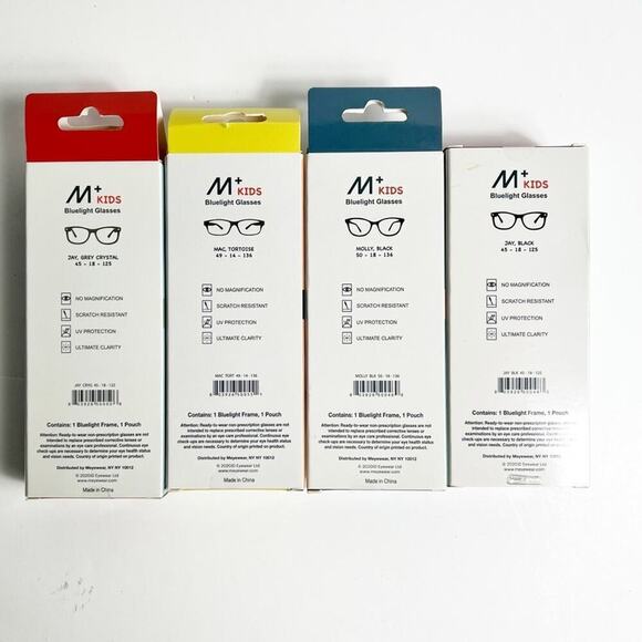 M+ Kids Bluelight Glasses Pouch Reduces Digital Eyestrain Bundle of 4 BRAND NEW - Picture 4 of 5